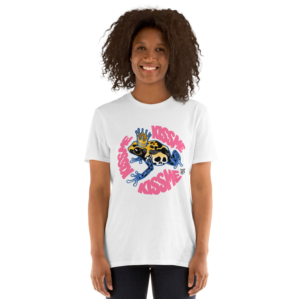 Maglietta unisex “Kiss Me” bianca
