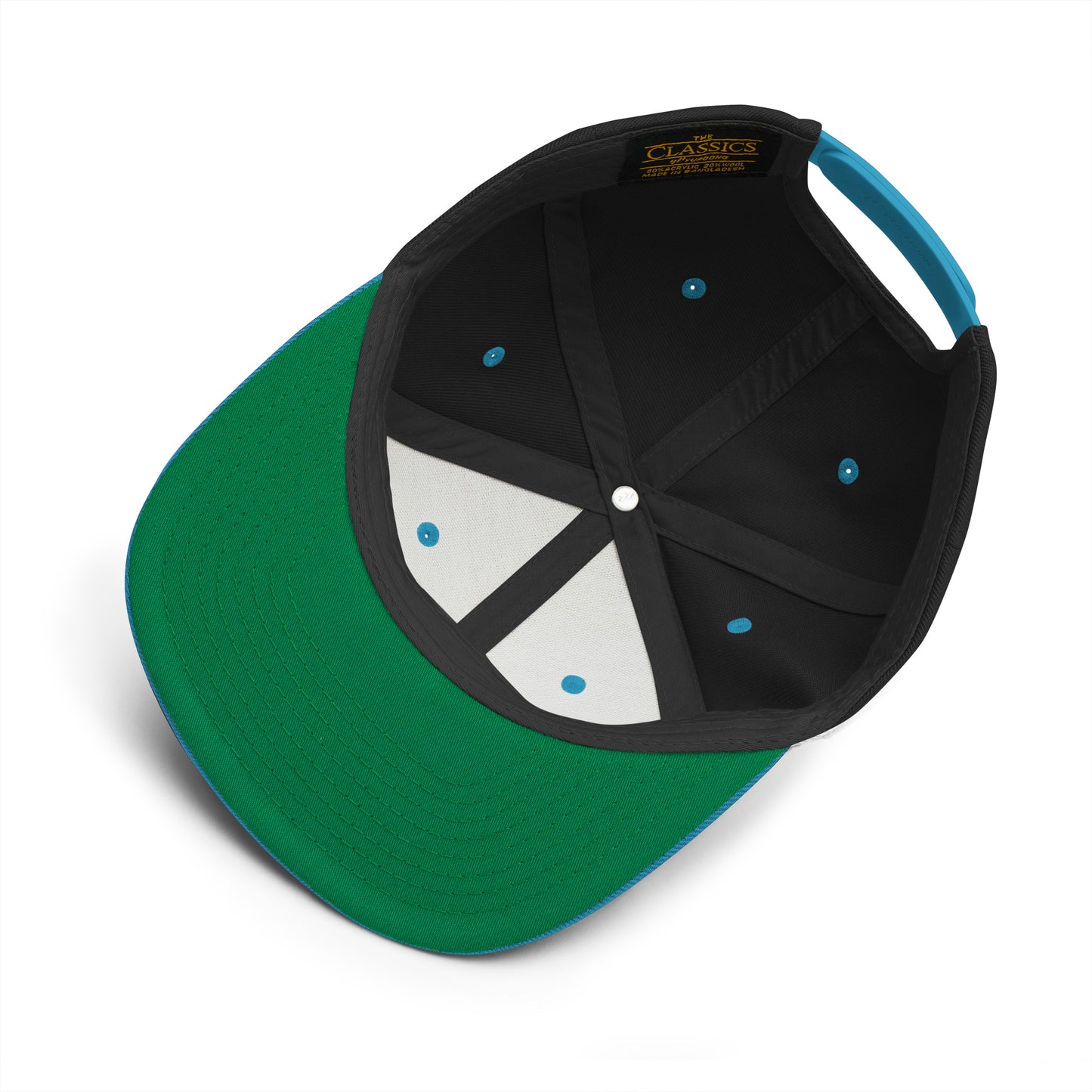 Cappellino snapback “Logo” nero/azzurro