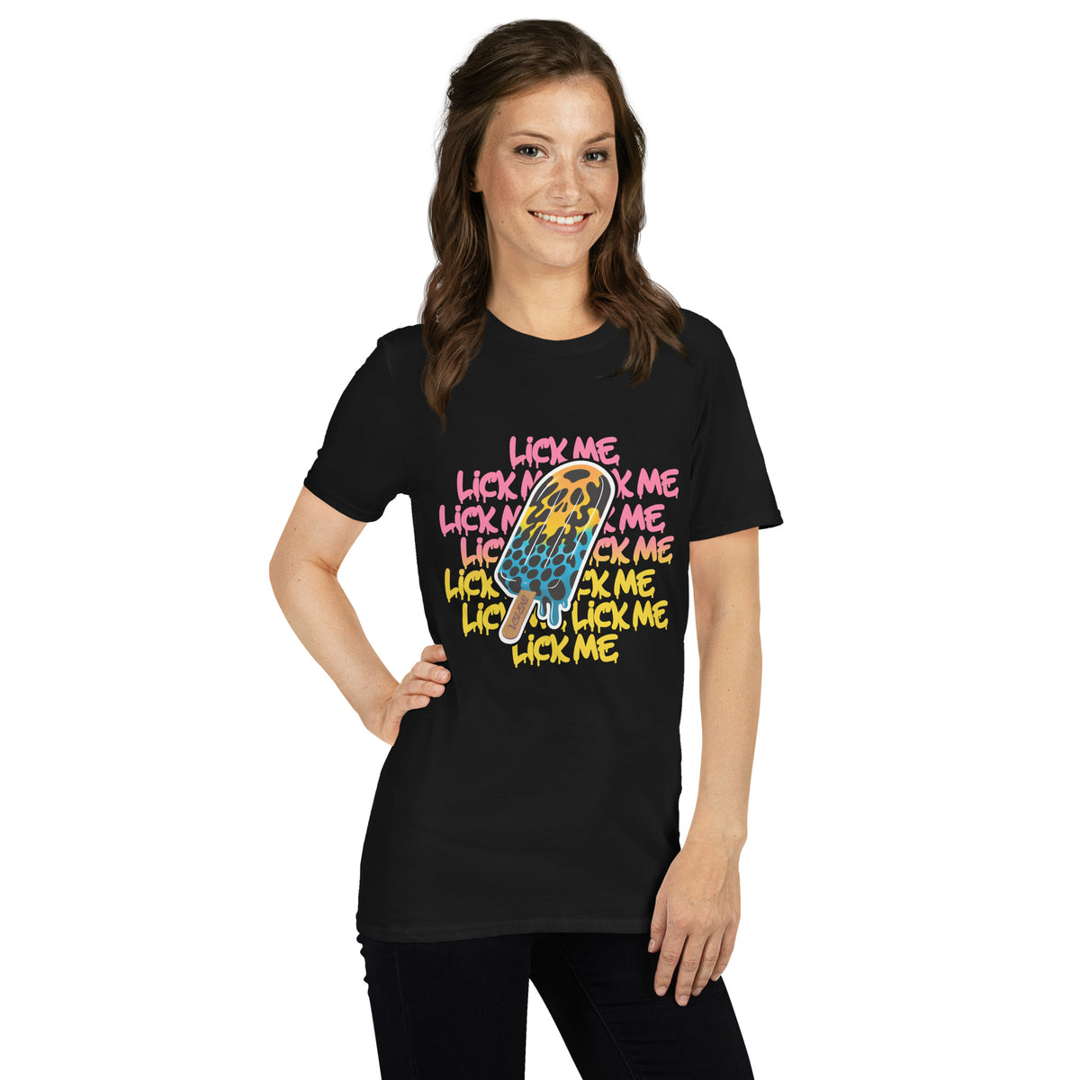 Maglietta unisex “Lick Me” nera