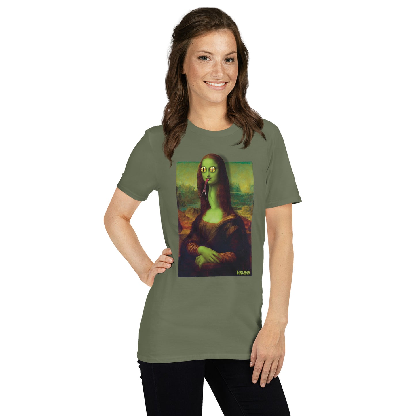 Maglietta unisex “VenoMonnaliza” verde militare