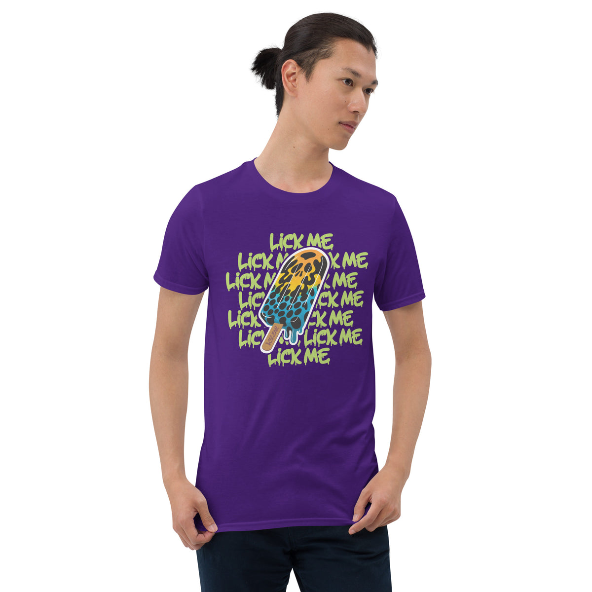 Maglietta unisex “green-Lick me” viola