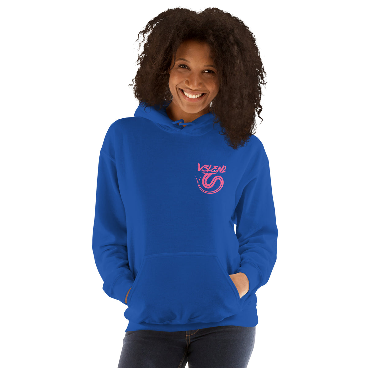Felpa con cappuccio “Lick Me” blu